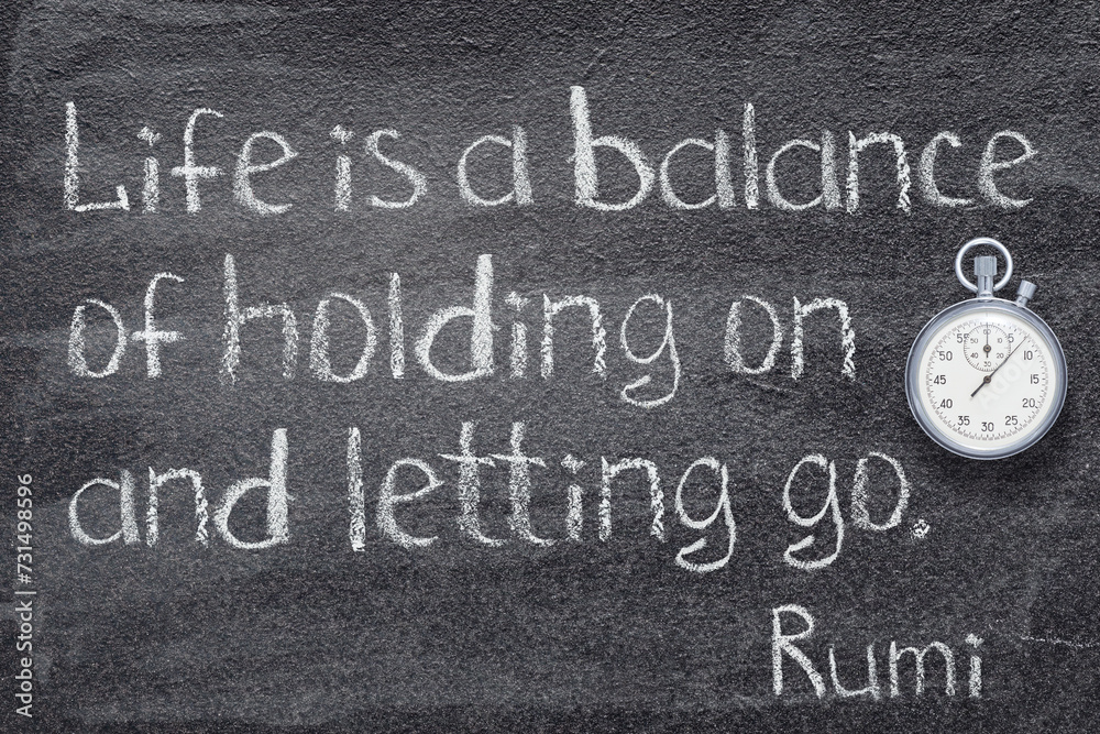 Sticker life is a balance rumi