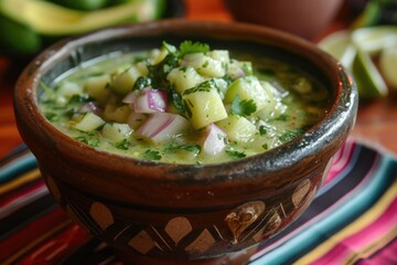 Aguachile. Mexican food. Food background. 