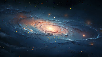 Star system background in the sky, 3D collection of stars in the universe