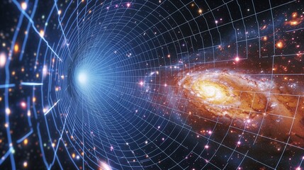The fourth measure of the spatial dimension. A wormhole in space. Hyperspace