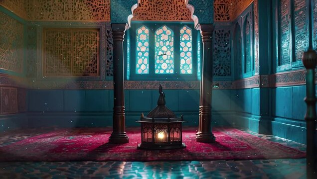 interior lantern in a mosque