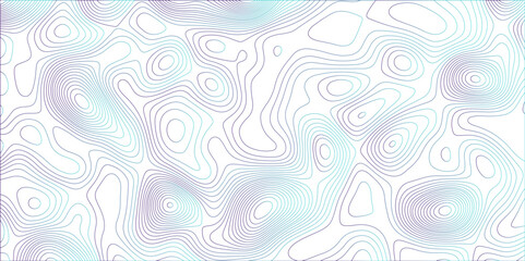 Abstract white colorful gradient Topographic line map pattern background. Contour elevation topographic and textured Background Modern design with White background with topographic wavy patte.