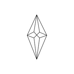 Crystals flat line icons