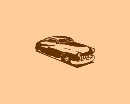 1949 Mercury coupe. silhouette vector design. Best for badges, logos, emblems, icons, sticker designs, car industry.