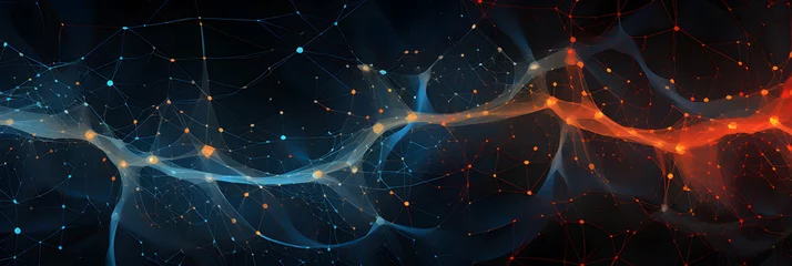 Photo sur Plexiglas Ondes fractales Neural network pattern, vibrant background, cosmic wallpaper