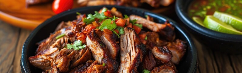 Carnitas. Mexican food. Food background 