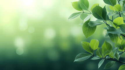 Fototapeta na wymiar Spring season, vibrant green background