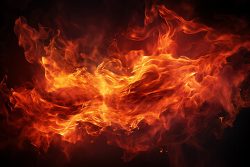 赤く燃え上がる炎「AI生成画像」