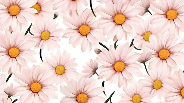 pattern with daisies, floral background