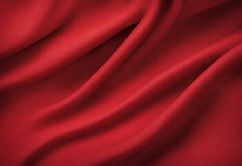 Obraz premium Luxury red satin fabric cloth abstract background, Red fabric texture background