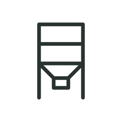 Silo storage system isolated icon, grainery vector symbol with editable stroke