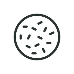 Granules isolated icon, pellets vector symbol with editable stroke