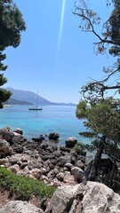 Mlini Beach in Dubrovnik Croatia Peaceful Promenade Seaside Pebbly Beach
