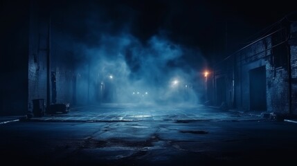 Dark street, asphalt abstract dark blue background