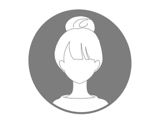 シンプルな女性のシルエットアイコン