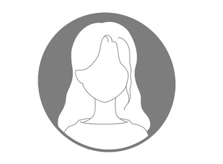 シンプルな女性のシルエットアイコン