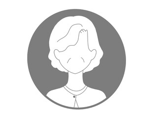 シンプルな女性のシルエットアイコン