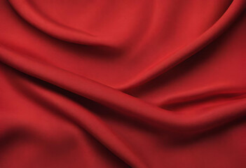 Obraz premium Luxury red satin fabric cloth abstract background, Red fabric texture background