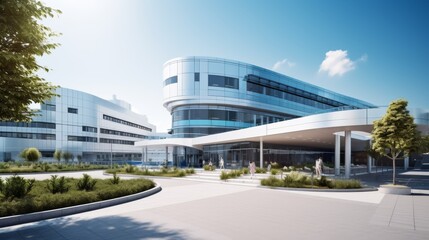 Fototapeta na wymiar Modern Hospital Building