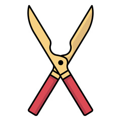 Scissors farmer color icon vector isolated symbol illustration