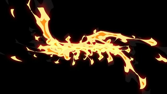 Combined Flash FX Element Animation featuring a large fire burst element