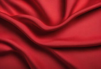 Obraz premium Luxury red satin fabric cloth abstract background, Red fabric texture background