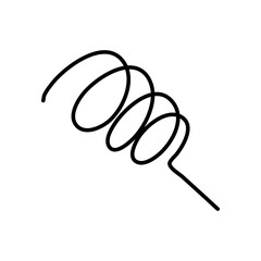 Hand drawn coil spring