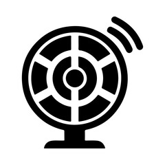 loud Speaker sound icon symbol, flat illustration, silhouette, white background