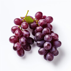 Fototapeta premium Grapes Galore Visual Extravaganza Featuring Whole Bunches and Sliced Grapes on a White Canvas