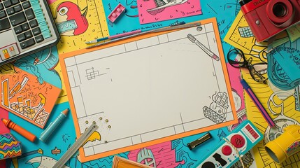 The 90s Style Background, Generative Ai