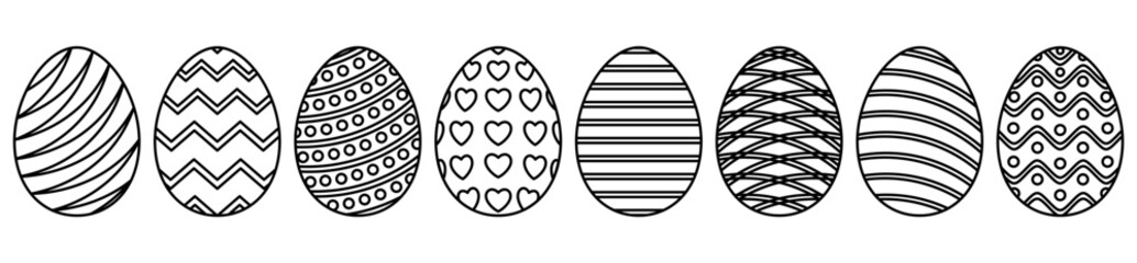 Illustration of  easter eggs of vector - obrazy, fototapety, plakaty
