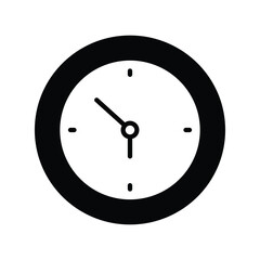 clock icon vector stock illustration 