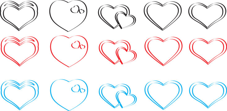 heart illustration.heart design icon flat.Modern flat valentine love sign.symbol for web site design, button to mobile app. Logo heart illustration,Trendy vector hart shape 
