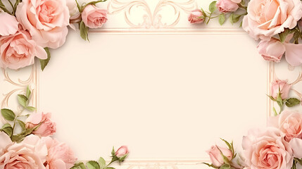 women's day background, floral border background