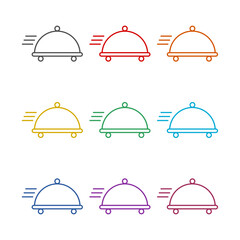 Fast food icon isolated on white background. Set icons colorful