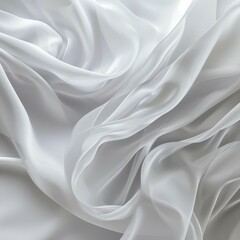 Elegant white satin fabric with luxurious texture.