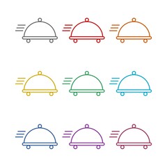 Fast food icon isolated on white background. Set icons colorful