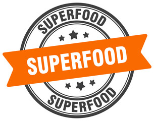 superfood stamp. superfood label on transparent background. round sign