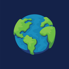 green earth vector flat design