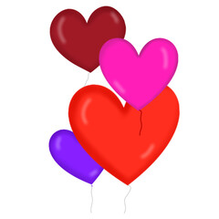 heart shaped balloons