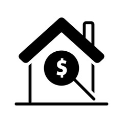 Vector solid black icon for real estate