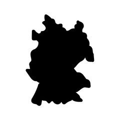 Vector solid black icon for germany
