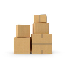 Cardboard Box Stack PNG