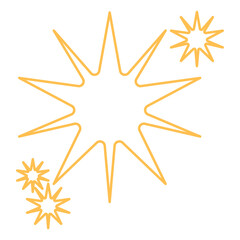 abstract outline stars