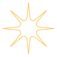 sparkle Star sun Outline element