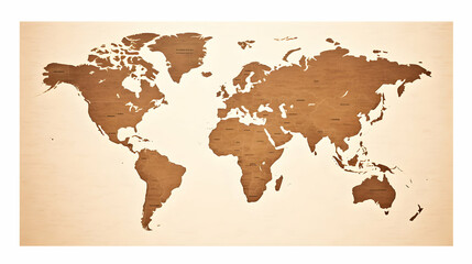 Fototapeta na wymiar A vintage-inspired world map poster