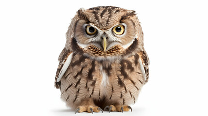 Naklejka premium A wise-looking owl with piercing eyes