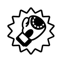 Vector solid black icon for action