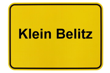 Illustration eines Ortsschildes der Gemeinde Klein Belitz in Mecklenburg-Vorpommern