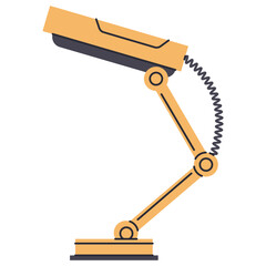 Office desk lamp vector cartoon illustration isolated on a white background.